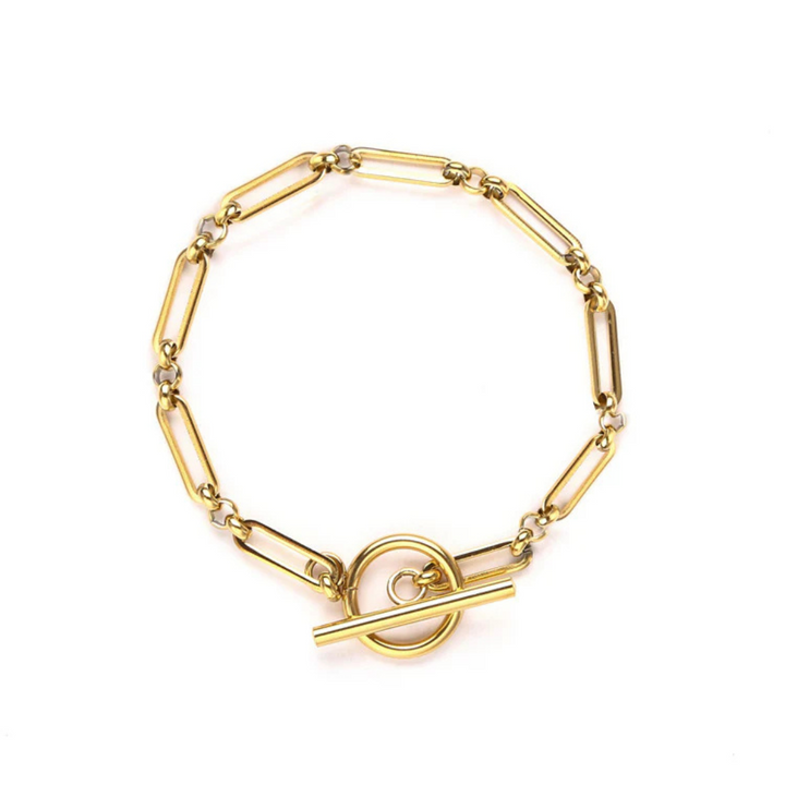 Link T-Bar Bracelet | 16K Gold