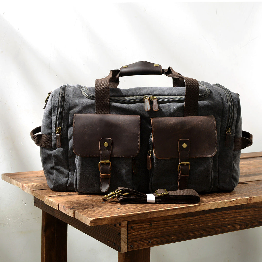 David - Mens Canvas Leather Duffle Bags
